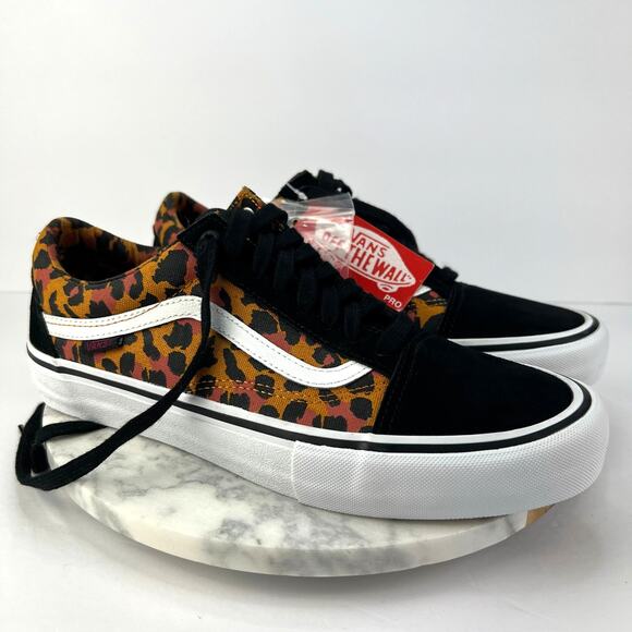 Vans Other - NEW Vans Old Skool Pro UltraCush Punk Black White Animal Print Size 10